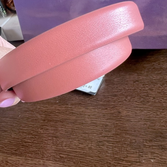 JUST CAVALLI Dusty Rose Leather Silver Buckle Belt Size 80 main image 10